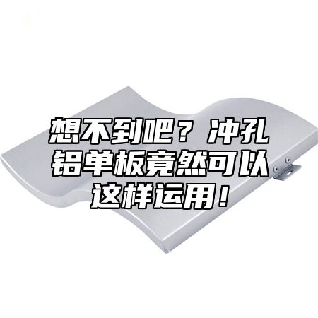 想不到吧？沖孔鋁單板竟然可以這樣運用！